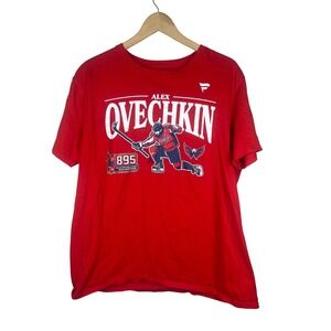 Fanatics Washington Capitals Alex Ovechkin 895 Goal Record Red T-Shirt Mens L